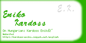 eniko kardoss business card